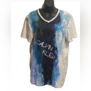 Calvin Klein Mens Large navy scoop neck tee